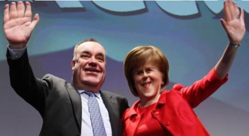 “If you tell a big enough lie and tell it frequently enough, it will be believed.” ― Adolf Hitler. So go back to your constituencies and prepare for automatic Euro entry, a nuclear free NATO Scotland and a sterling currency. Wahey!