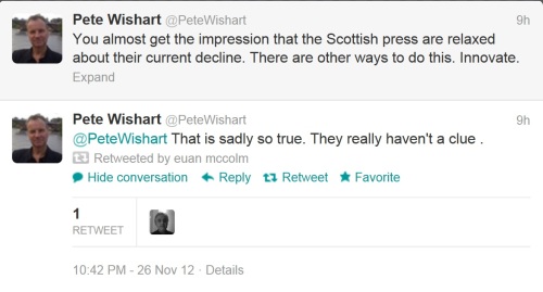 Thought Police commissioner Pete Wishart - censor of the word 'separatism'. Soon to have more powers.