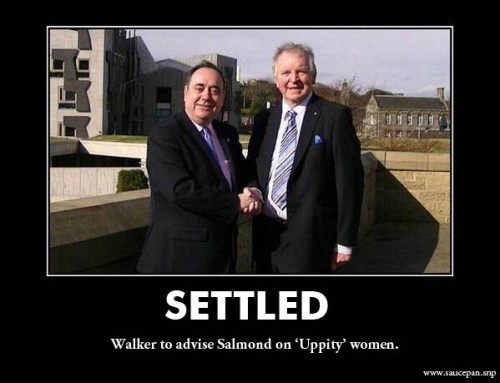 A short, sharp, shock soon brings them back to their senses said Walker to Salmond, yesterday. 