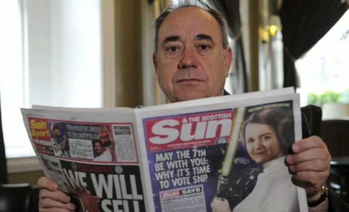 We need the kind of upstanding reporting of political affairs you find in the Sun said Exminster Salmond, yesterday