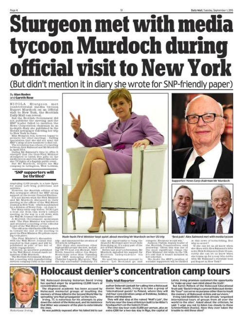 "My personal use of Twitter is an important part of that (ScotGov)accessibility." Sturgeon told the Scottish Daily Mail. Maybe the Wi-Fi was all used up in New York.